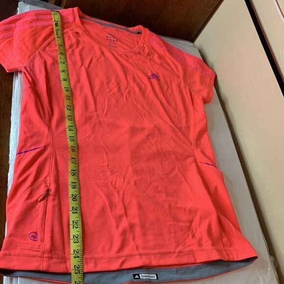Adidas Supernova Short Sleeve Top Size Large Bright Coral - Picture 11 of 12